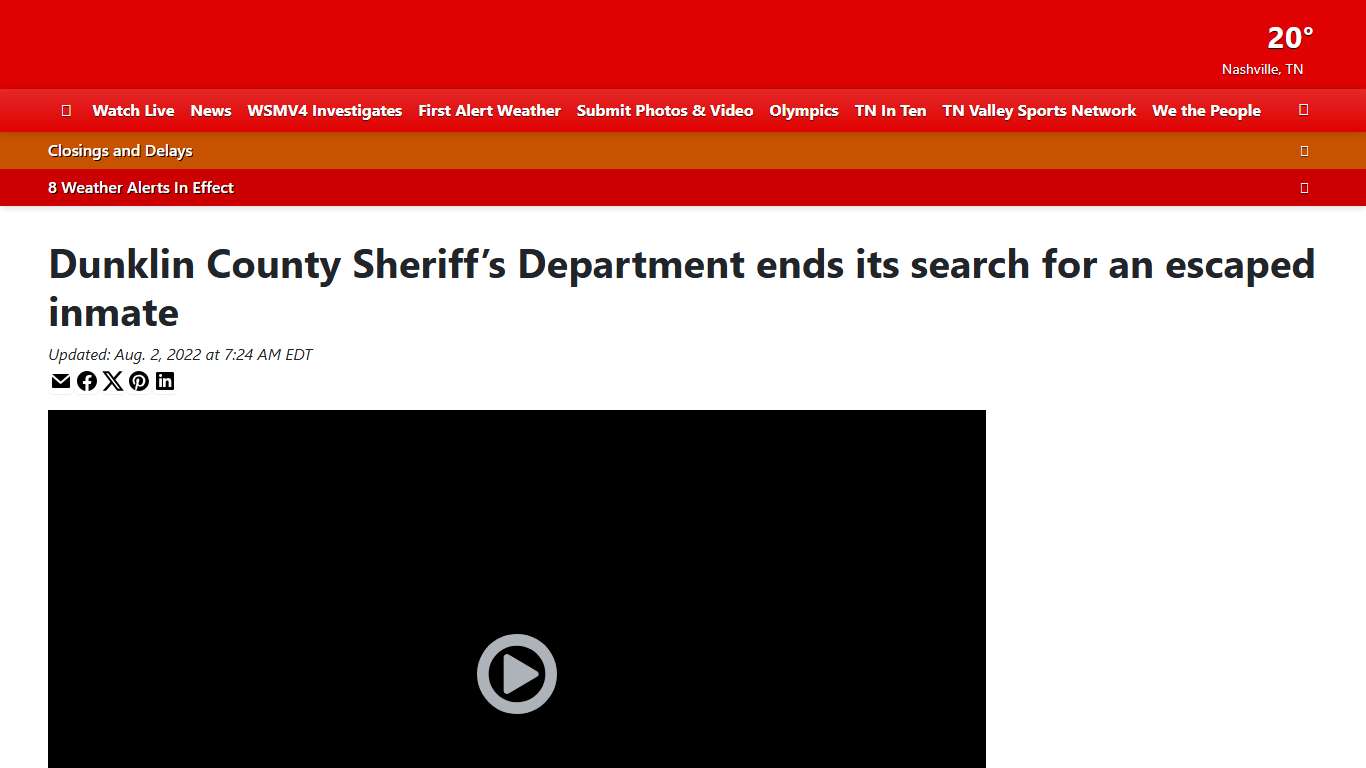 Dunklin County Sheriff’s Department ends its search for an escaped inmate